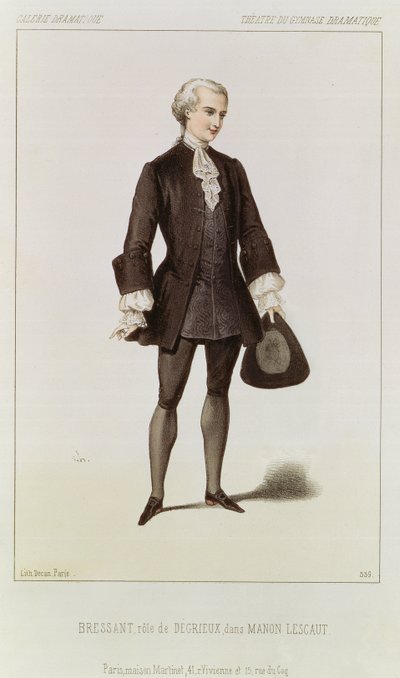 Bressant in the role of Degrieux, in the opera 
